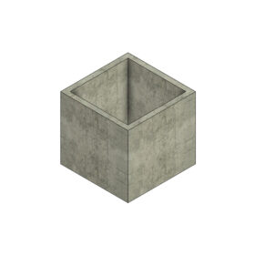 Camin din beton patrat