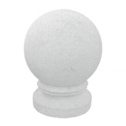 Bolard sferic cu picior din beton cu mozaic natural cu aspect marmura – 45 cm Bolarzi - delimitatori AXEprefabricate