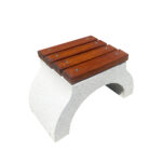 Scaun arcada din marmura si lemn - mobilier urban