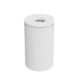 Cos de gunoi stradal alb cu capac din beton 79x43