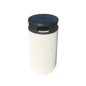 Cos stradal cu aspect de marmura alba din beton 53x89 cm