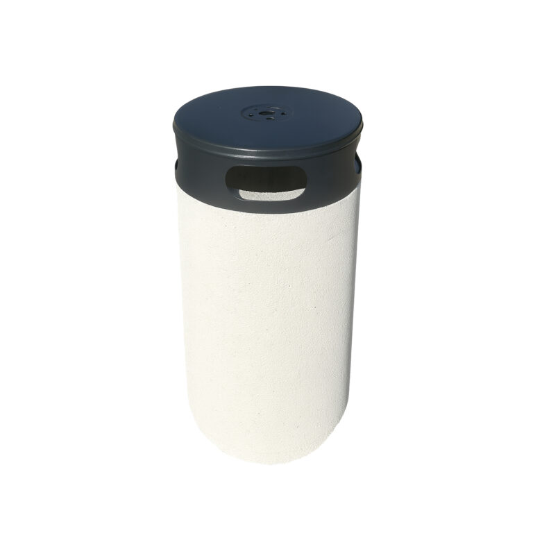 Cos stradal cu aspect de marmura alba din beton 53x89 cm