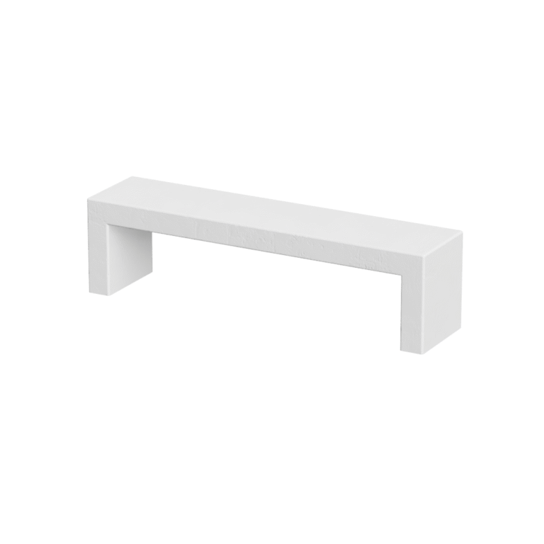 Banca din beton cu aspect de marmura alba 150x35x40 cm