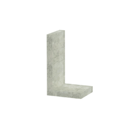 Zid de sprijin din beton armat 200x120x20 cm.