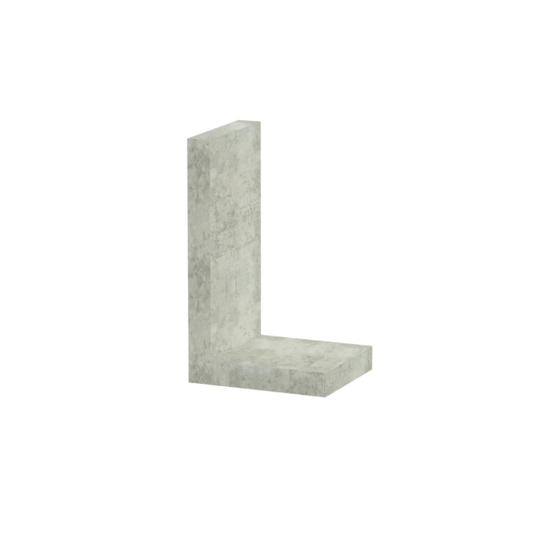 Zid de sprijin din beton armat 200x120x20 cm.
