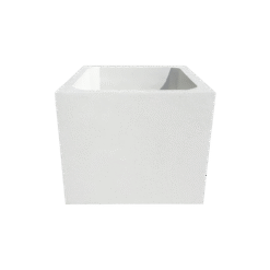 Jardiniera patrata din beton cu aspect de marmura alba 120×120 cm x (h) 100 cm Ghivece si jardiniere stradale AXEprefabricate