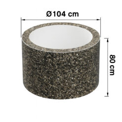 Jardiniera rotunda din beton cu aspect de piatra naturala D 104 cm x (h) 100 cm Ghivece si jardiniere stradale AXEprefabricate