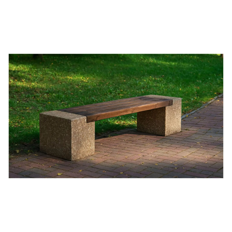 BANCA-STRADALA-200CM-CU-RIGLE-DE-stejar-SI-PIATRA-NATURALA