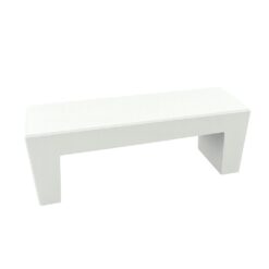 Banca din beton cu aspect de marmura alba 120x45x35 cm Banci stradale din beton AXEprefabricate