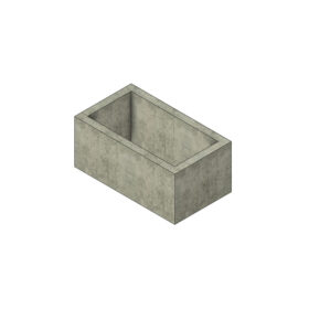 camin dreptunghiular 200x100x100x15 cm