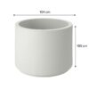 Jardiniera rotunda din beton cu aspect de piatra naturala D 124 cm x (h) 100 cm Ghivece si jardiniere stradale AXEprefabricate