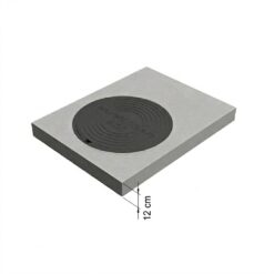 Capac pentru camin dreptunghiular din beton cu rama din fonta de 12.5 tone si grosime de 12 cm – diverse marimi Capace de camine din beton AXEprefabricate