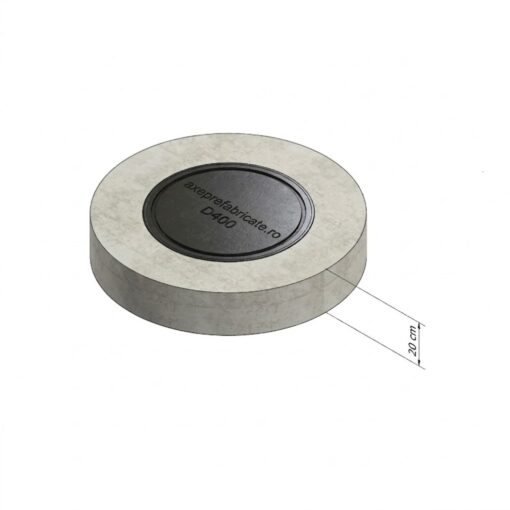 Capac carosabil pentru camin rotund din beton cu rama de fonta 40 tone si grosime de 20 cm – diverse marimi Capace de camine din beton AXEprefabricate